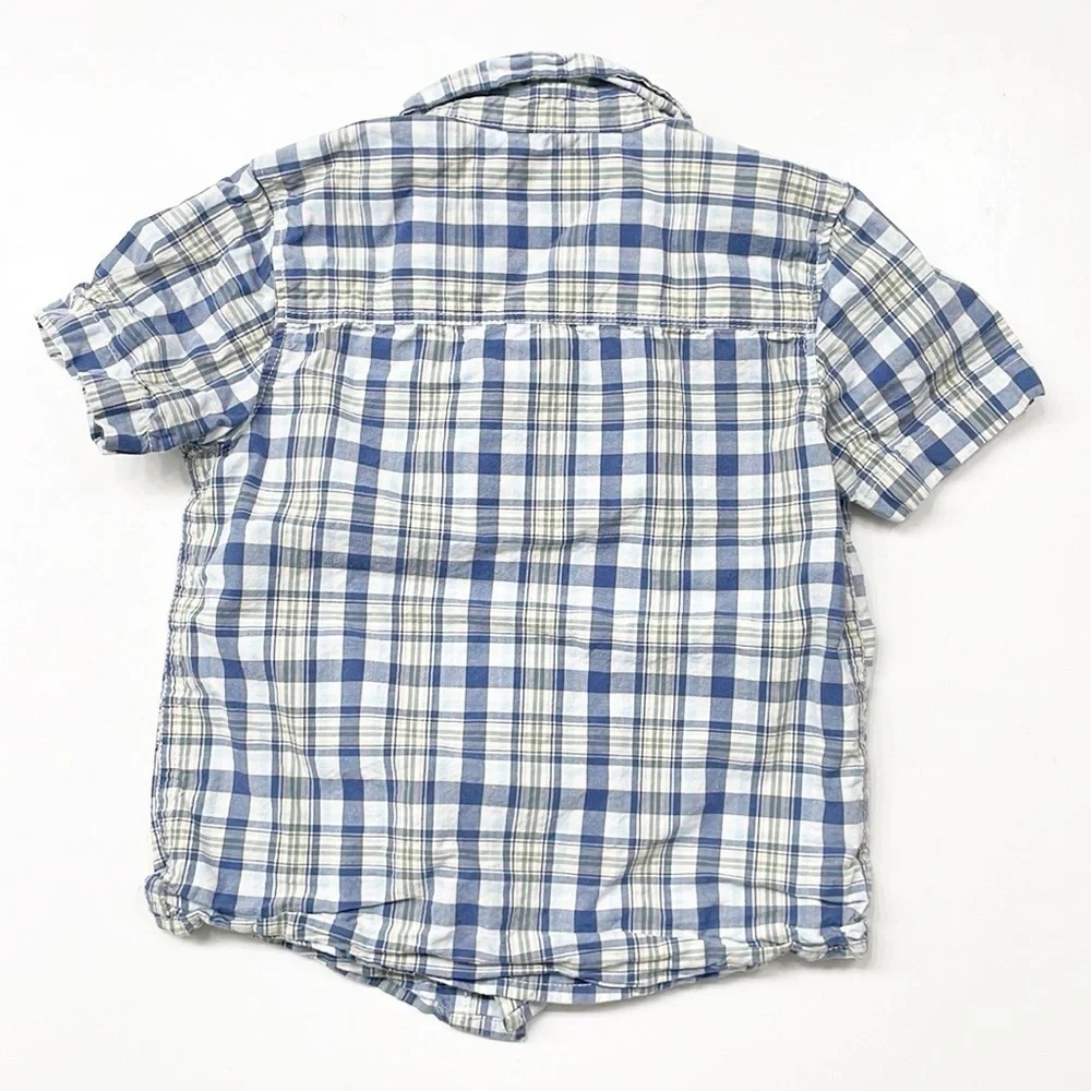 OshKosh B’gosh toddler boys plaid short sleeve button down shirt